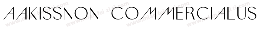 AaKISSNon CommercialUse字体转换